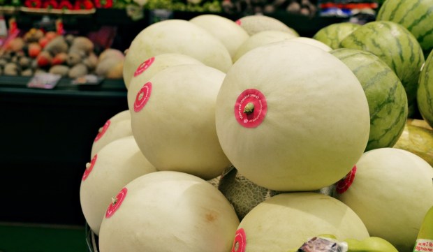 Image from Rethink Canada - http://rethinkcanada.com/blog/2015/11/melons-get-makeovers-for-breast-cancer-awareness/